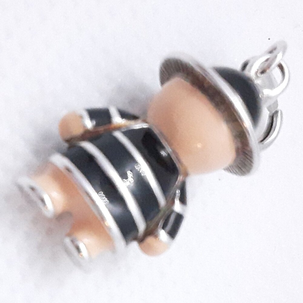 NEW sterling silver and enamel bear charm - Picture 6 of 10